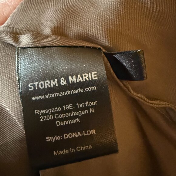 Storm & Marie Bronze Brown Taupe Maxi Dress with Keyhole Neck | Size Small - Picture 8 of 9